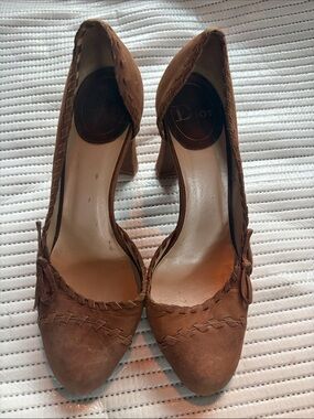 DIOR vintage 2000 brown suede high heel shoes - made in ITALY